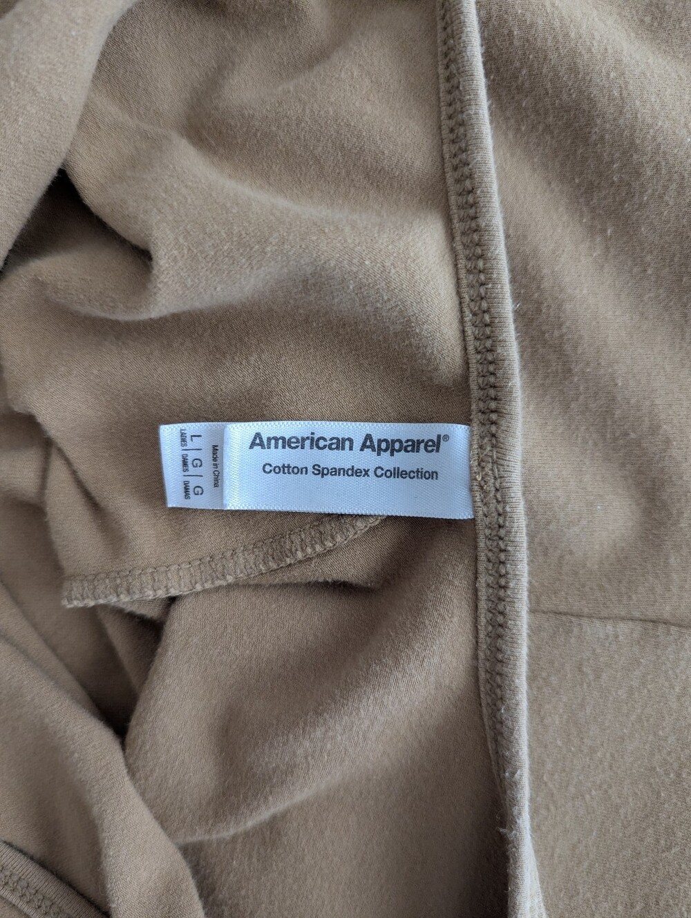 American Apparel - Women's Scoop Neck Brown Stretch Romper - Picture 4 of 7